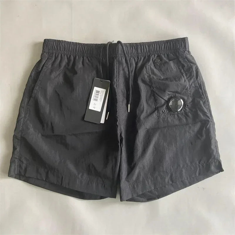 Top quality luxury knee-length  summer youth leisure sports nylon shorts loose men's beach 5-point pants