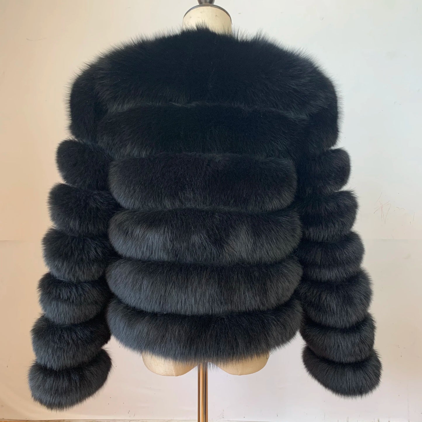 NEW Style Length Sleeves 4in1 Real Fur Coats Women Natural Real Fur Jackets Vest Winter Outerwear Women Fox Fur Coat Quality Fur