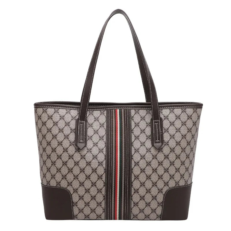 New Fashion Women's Tote Bag Trend Brand Retro Printed Shoulder Bag Large Capacity Elegant Commuter Bag Designer Luxury Handbag