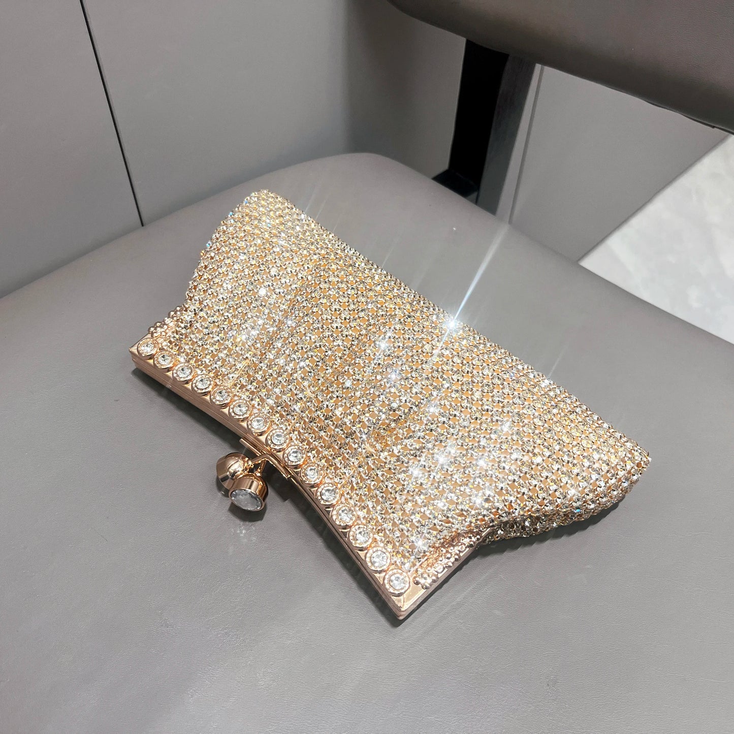 Handle Rhinestones Evening clutch Bag Purses and handbag luxury Designer shiny Crystal Clutch purse bucket bag shoulder bags