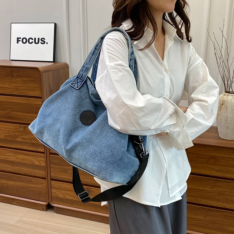 Fashion Big Denim Handbag Women Bag Lady Shoulder Messenger Bags Jeans Luxury Female Large Capacity Travel Tote bags