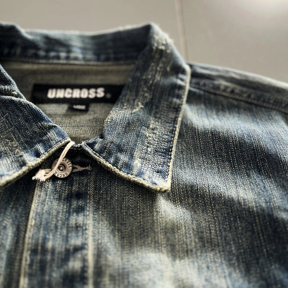 Vintage Washed Denim Jacket Loose Fit Short CleanFit Men's Jeans Coat Casual Style Button Closure Long Sleeve Cotton Jacket