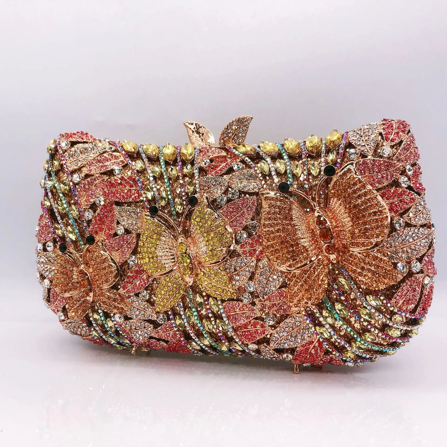 Hollow Out Women Evening Bag Gold Crystal Banquet Handbag Luxury Diamond Clutch Purse Wedding Bride Bags Elegant Dinner Bag
