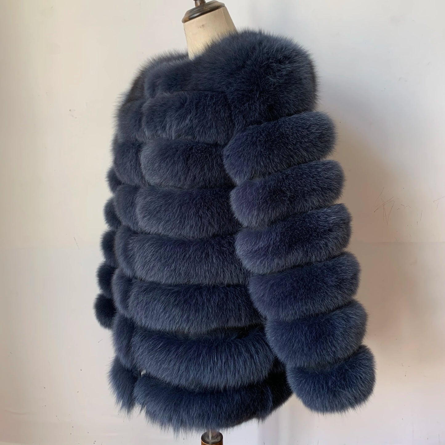 NEW Style Length Sleeves 4in1 Real Fur Coats Women Natural Real Fur Jackets Vest Winter Outerwear Women Fox Fur Coat Quality Fur