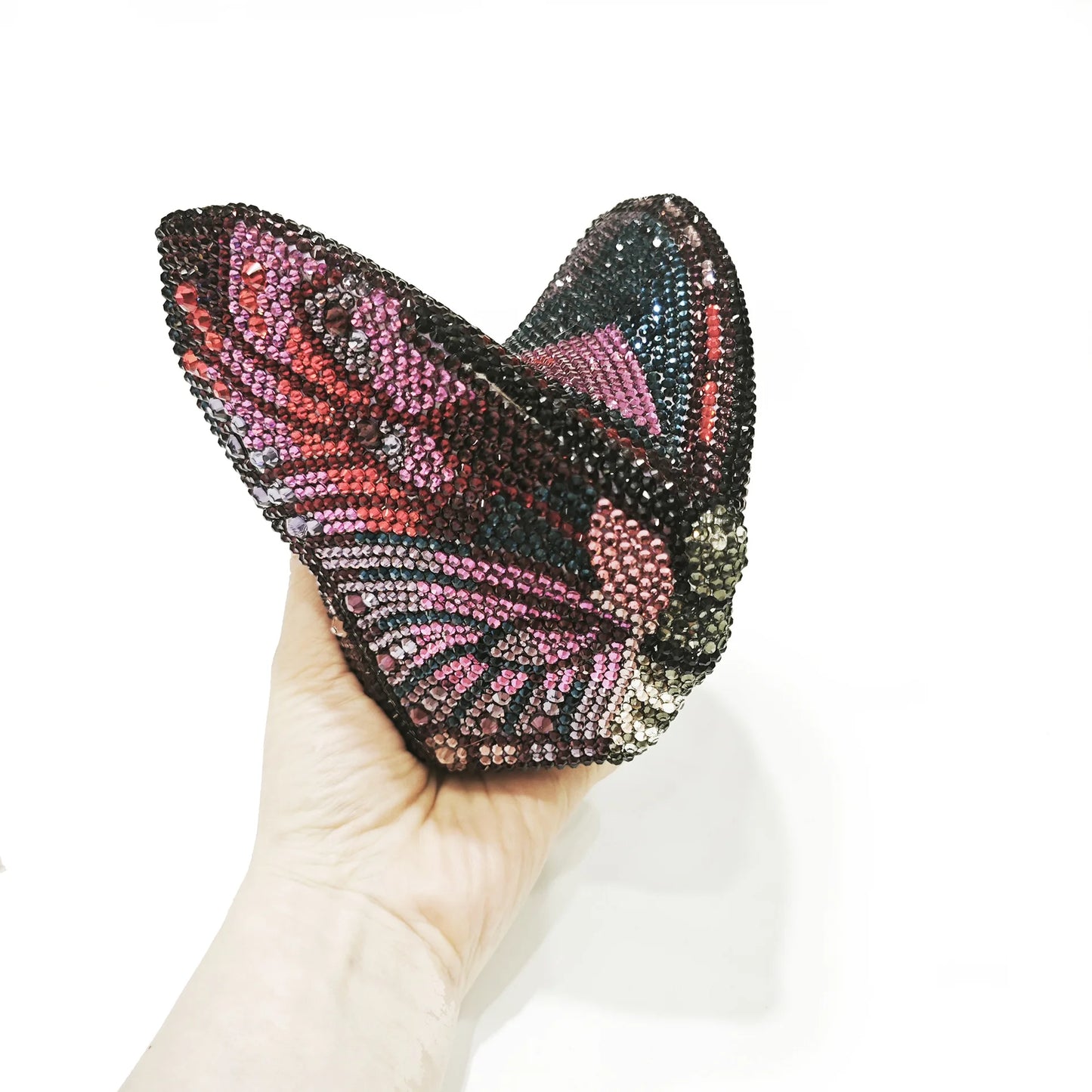 Women Butterfly Diamonds Evening Clutch Purse Luxury Metal Gems Evening Bags Dinner Party Handbag and Purses Bridal Crystals Bag