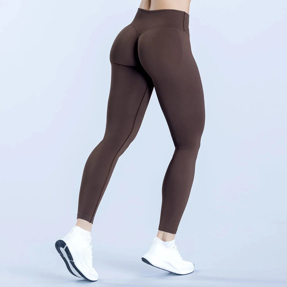 Leggings Women Scrunch Butt Seamless Yoga Pants Workout Gym Leggings Low Cross Waist Fitness Butt Lifting Sports Tights