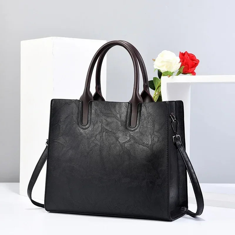 Large Capacity Women's Casual Tote Bag Women Leather Handbags Ladies Square Shoulder Bag Bolsas Femininas Fashion Crossbody Bag