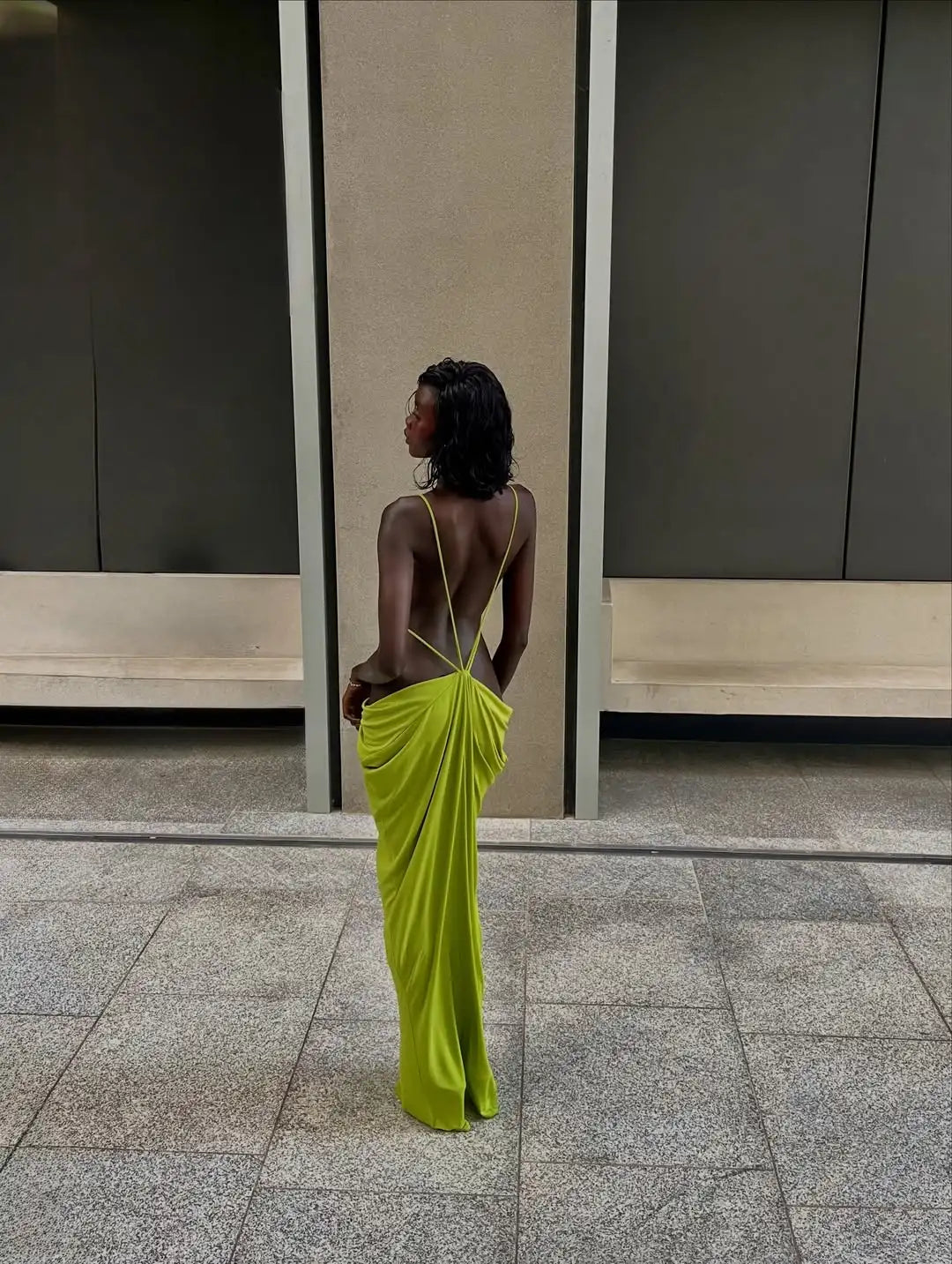 Women Sexy Soilid Hollow-out Maxi Dress Fashion Sleeveless Backless Pleated Slim Female Dresses Summer 2026 Party Evening Robe