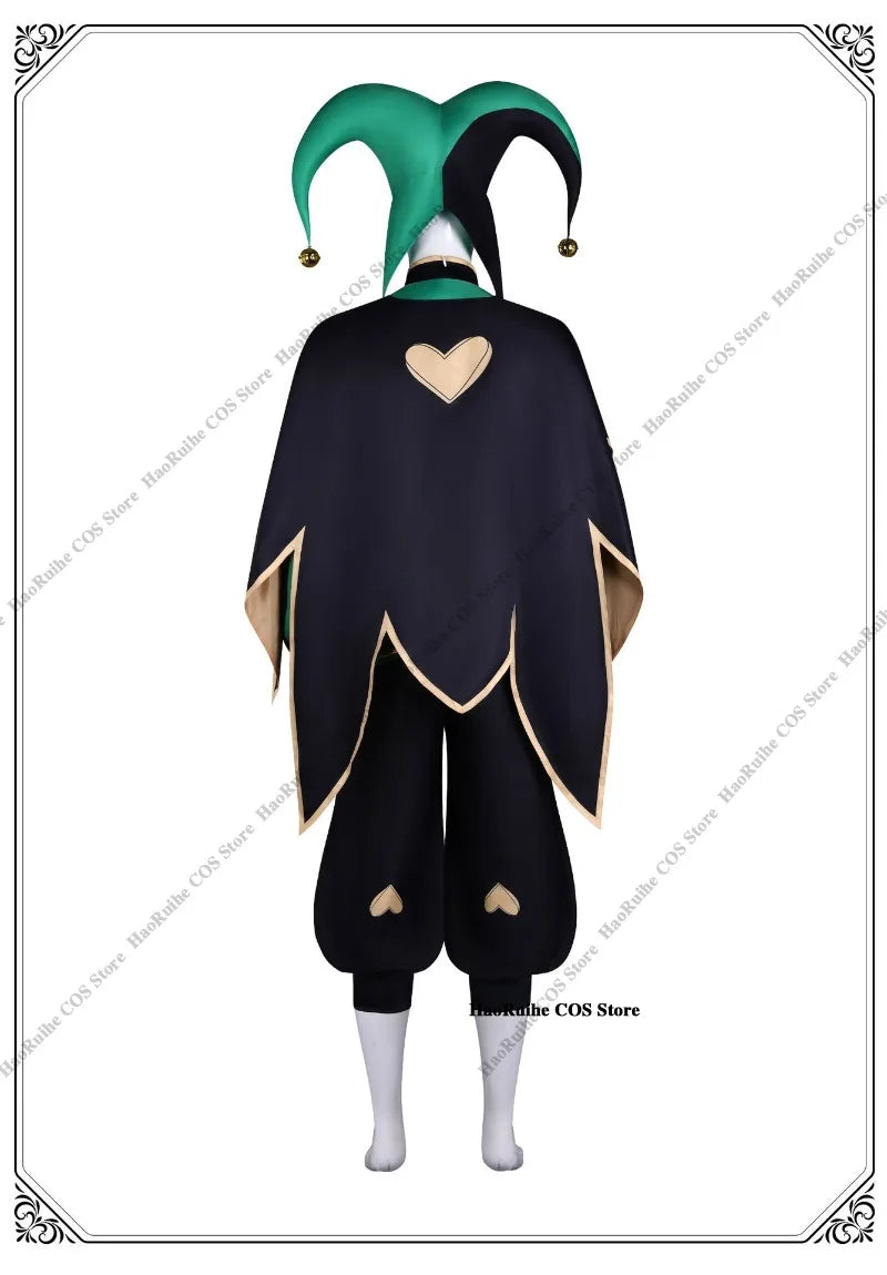 Hot The Freak Circus Pierrot Jester Harlequin Cosplay Costume Adult Clown Top Pant Wigs Joker Uniform Halloween Costume Carnival