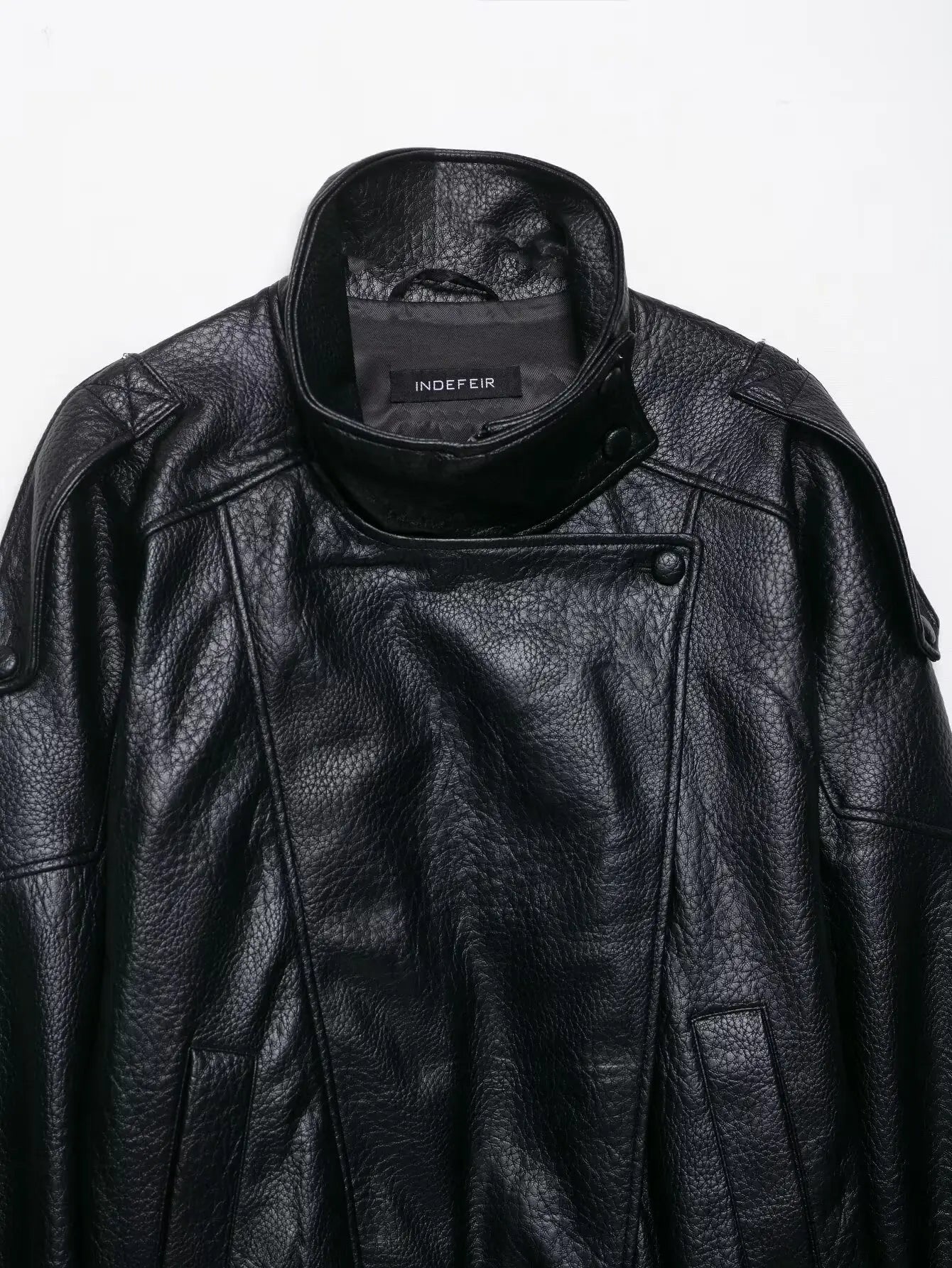TFMLN 2026 Winter Women Faux Leather Loose Jacket High Street Stand Collar Long Sleeve Coat Fashion Zipper Thicken Outwear