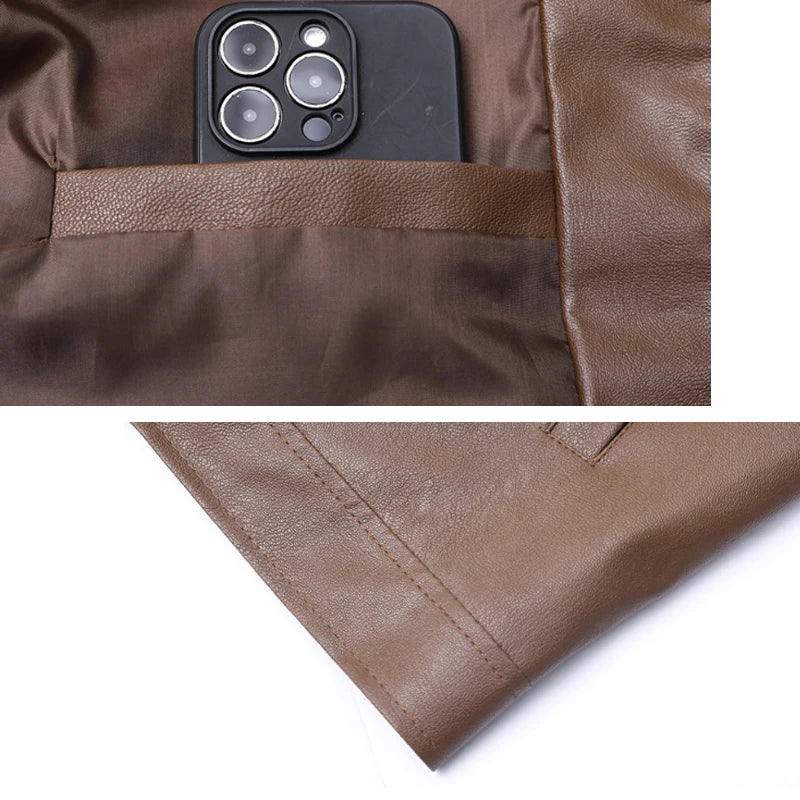 Loose Fit Leather Jacket: Comfortable, Versatile, and Flattering on Every Body Type Windproof and Waterproof Men's Jacket