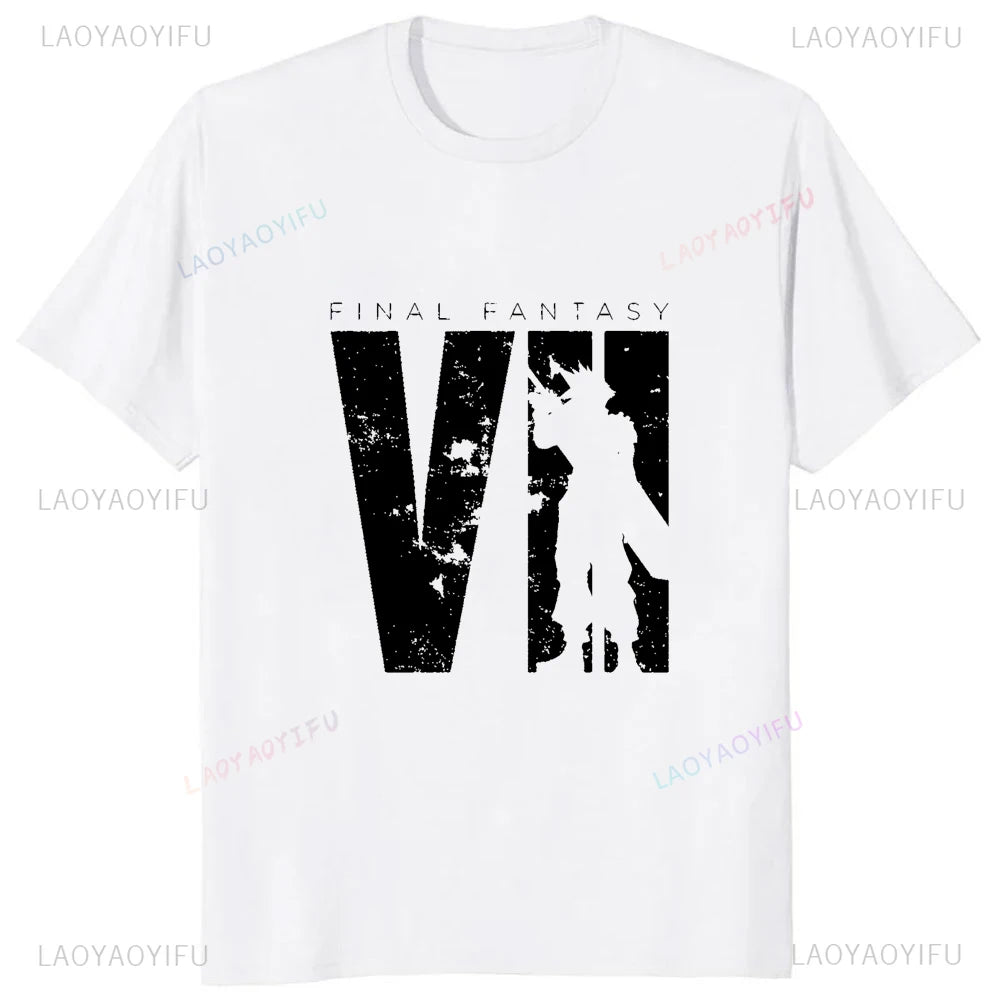 Japan Game Final Fantasy Creative Printed Cloud Strife Tshirt VII Remake Harajuku Anime Man T-shirt Causal Hipster Comfort Tees