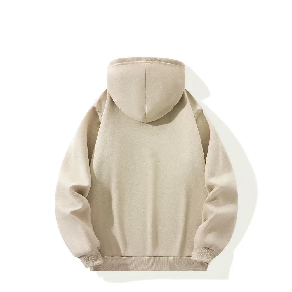 Solid Color Sports Casual Hoodies Men Women Spring Autumn Fleece Warm Sweatshirts Hip Hop Streetwear Fashion Loose Pullover Tops