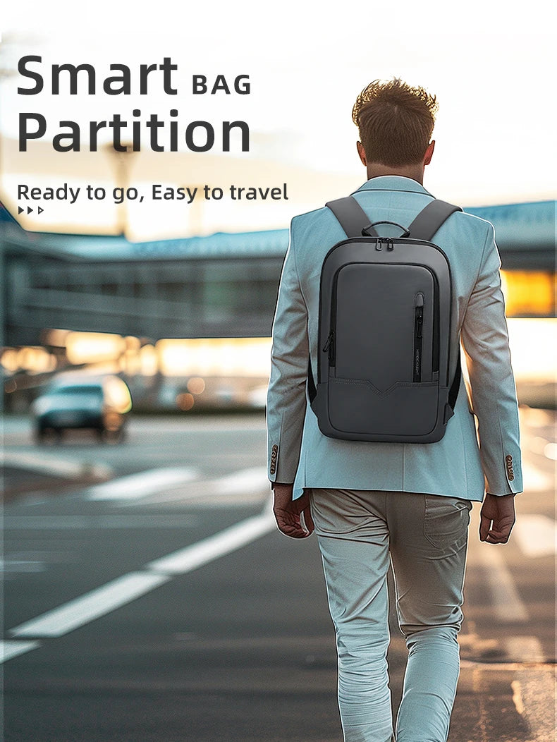 Heroic Knight Laptop Work Backpack Slim Men Waterproof Multifunctional 15.6"17" Business Trip Backpack Fashion Male School Bag