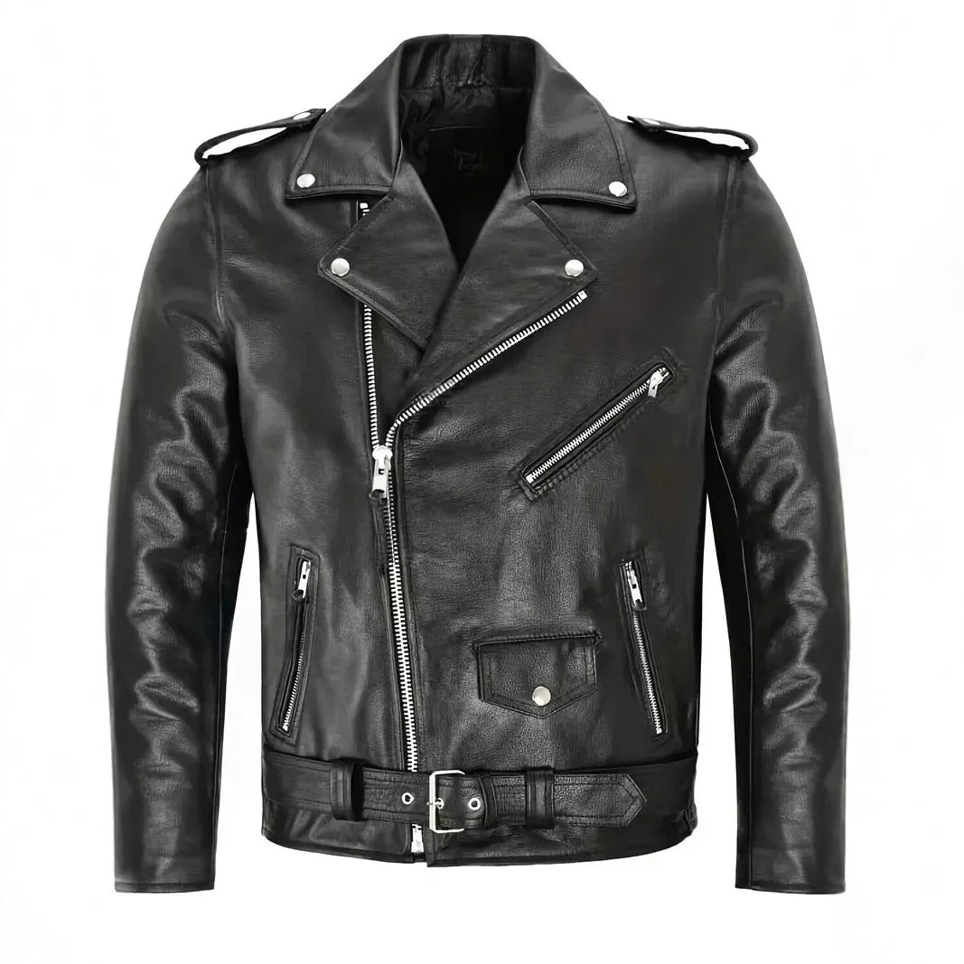 Leather Jacket Business Black Red Men Casual Leather Coats New Men Business Fashion Male Suit Collar Large Size Slim Fit Top
