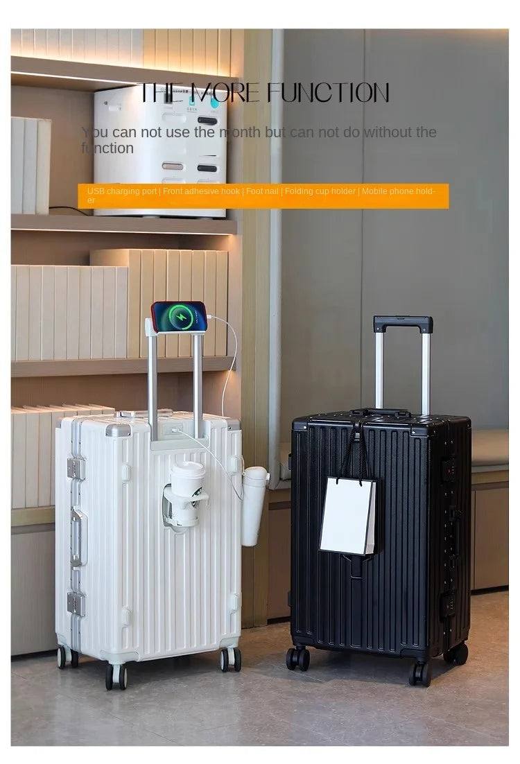 Large Capacity Suitcase 30-inch Sturdy and Durable ABS+PC Rolling Luggage Aluminum Frame Cabin Trolley Case 20 inch Boarding Box