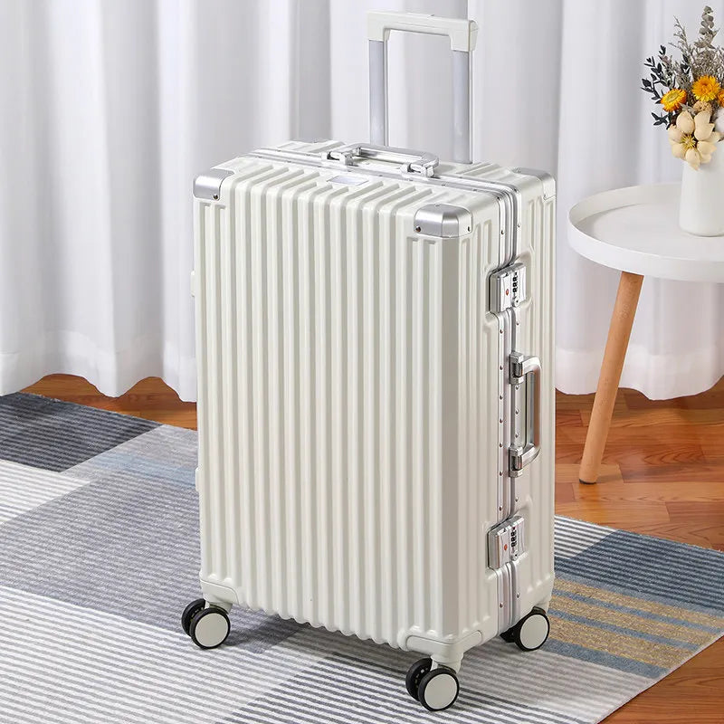 Carrier 28-inch Large-Capacity Suitcase Aluminum Frame Thickened Trolley Case Business Luggage Combination TSA Lock