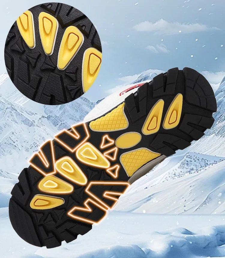 2025 new winter warm plush lined snow boots women's outdoor waterproof and non-slip plush cotton boots comfortable platform shoe