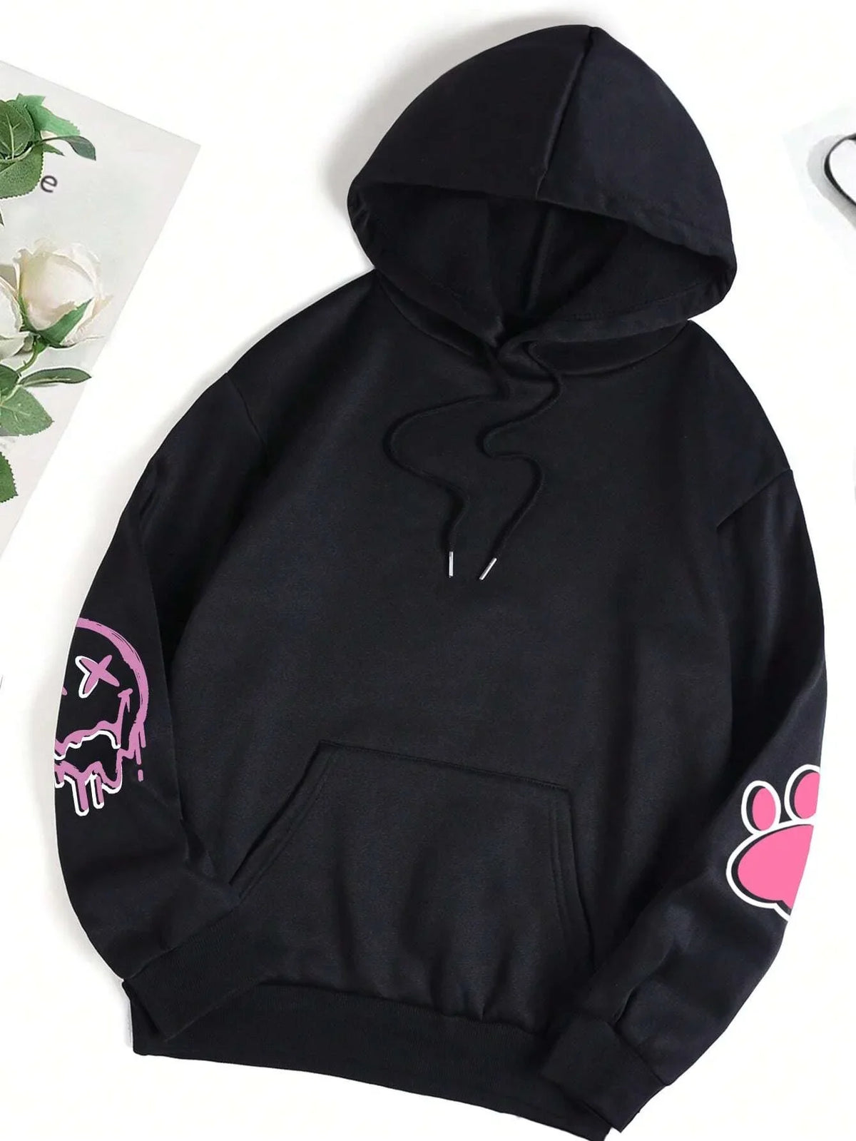 Women Hoodies Hip Hop Street Casual Printed Female Hoodies Oversize Fashion Loose 2025 Sweatshirts Autumn Warm Fleece Clothing