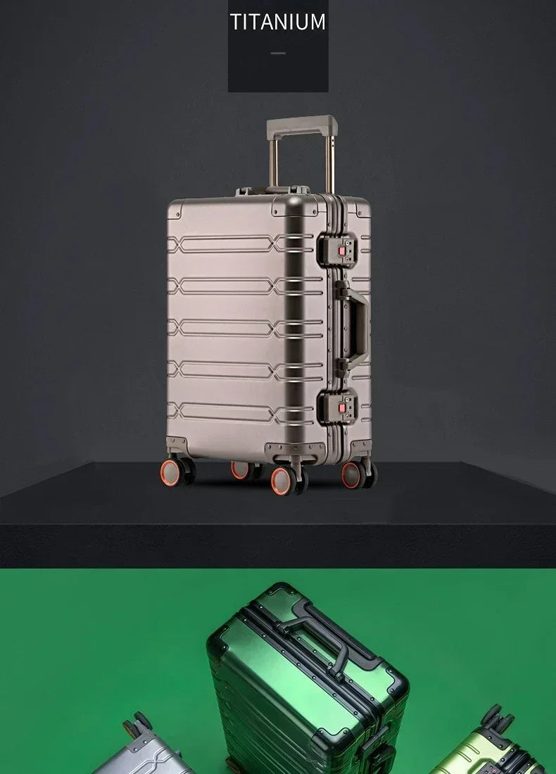 A Luxurious 29-inch Aluminum-magnesium Alloy Suitcase/bag, Perfect for Students, with Ample Space. Ships From The EU.