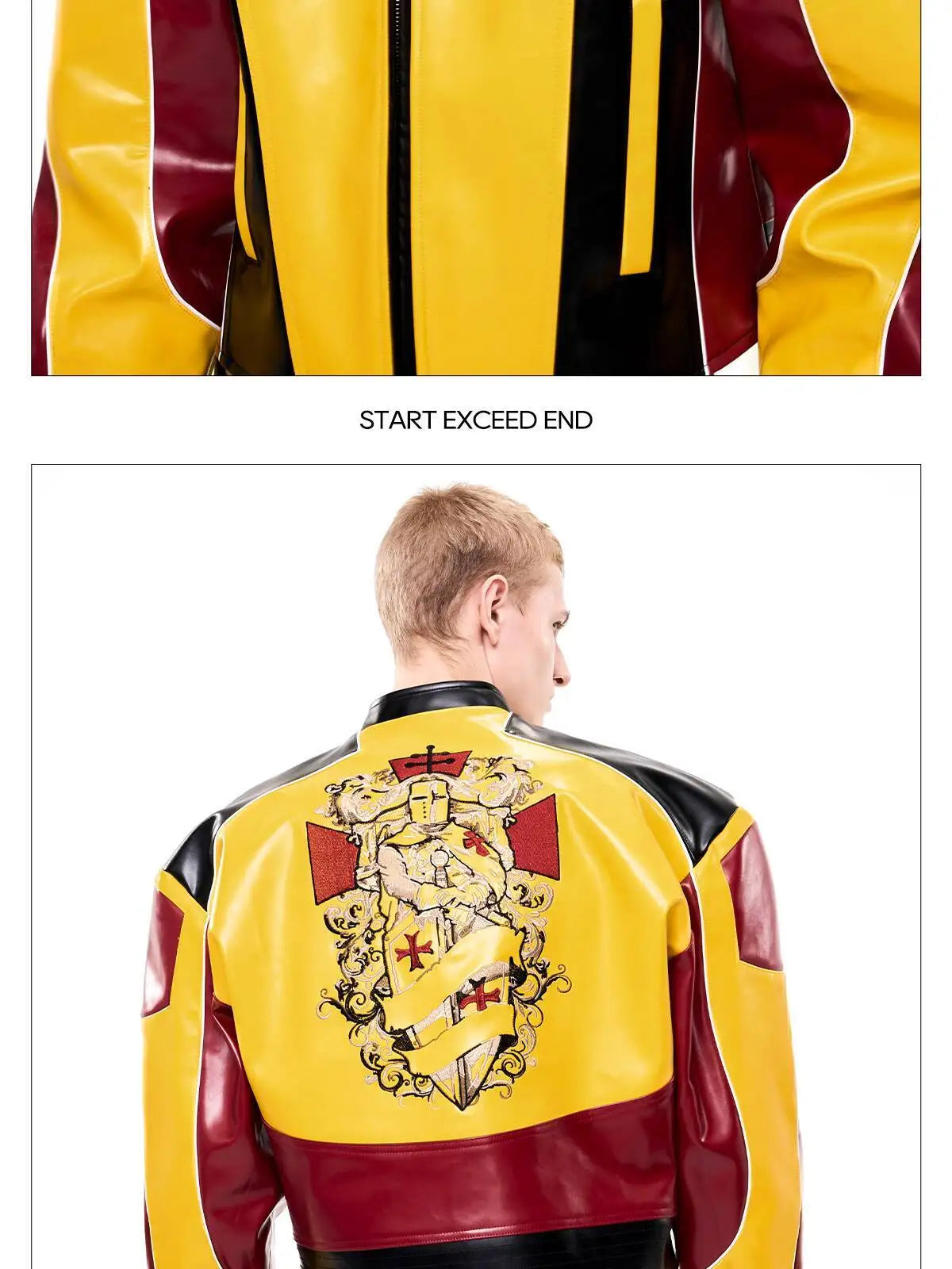 LUZHEN Fashion High Quality Embroidery Pattern Stand Neck Motorcycles Leather Jacket Men's 2025 New Original Short Coat JY4627