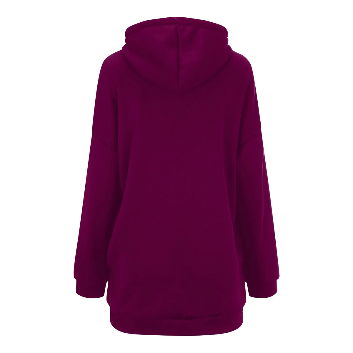 Plus Size Long Hoodies Tunic Fashion Long Sweatshirts Solid Color Fleece Knitted Zip Up Jackets With Pockets For Women