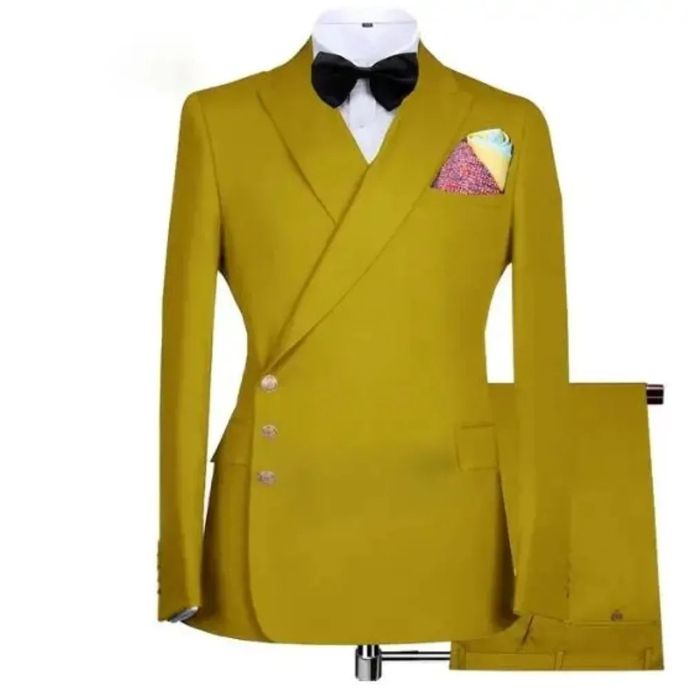 Formal Men Suits Spacial Design 3 Buttons Blazer Pants Business Wedding Groom Prom Tailored Made Suits For Men