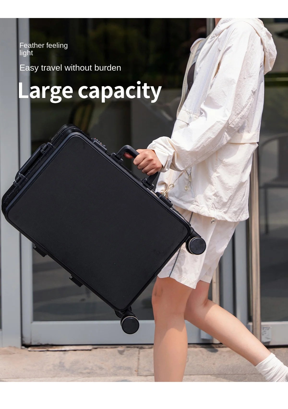 Gilding Aluminum Frame Suitcase Thickened PC Multifunctional 20 inch Boarding box Morandi Color Series 24/ 26 inch Trolley Case