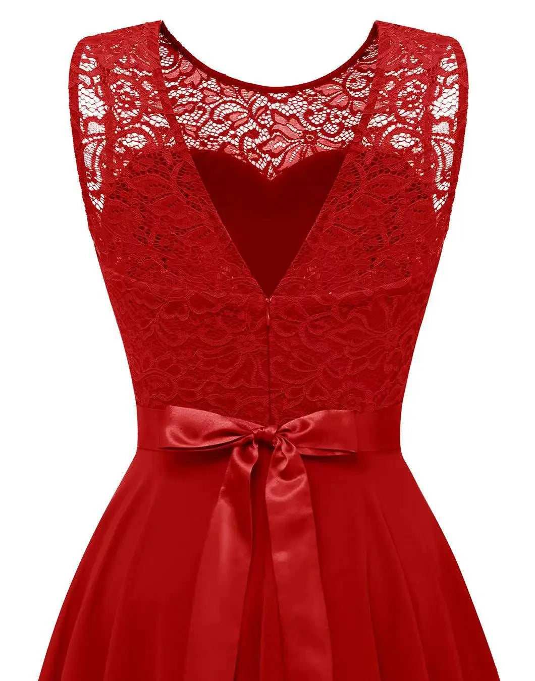 Sexy Lace Trim Chiffon Midi Dress Women's Party Dress Evening Dress Formal Dress Flared Hem Wedding Guest Dress Flowy A-line