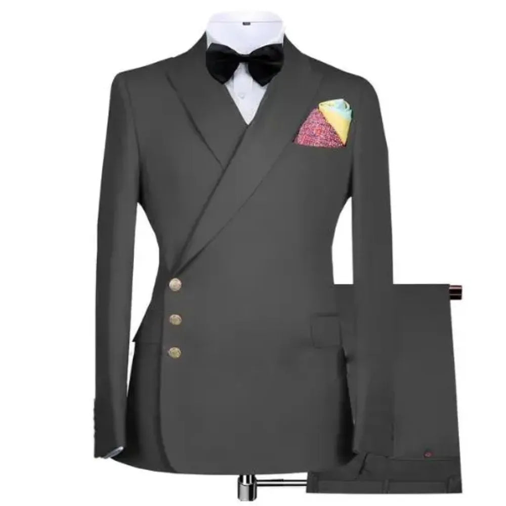 Formal Men Suits Spacial Design 3 Buttons Blazer Pants Business Wedding Groom Prom Tailored Made Suits For Men