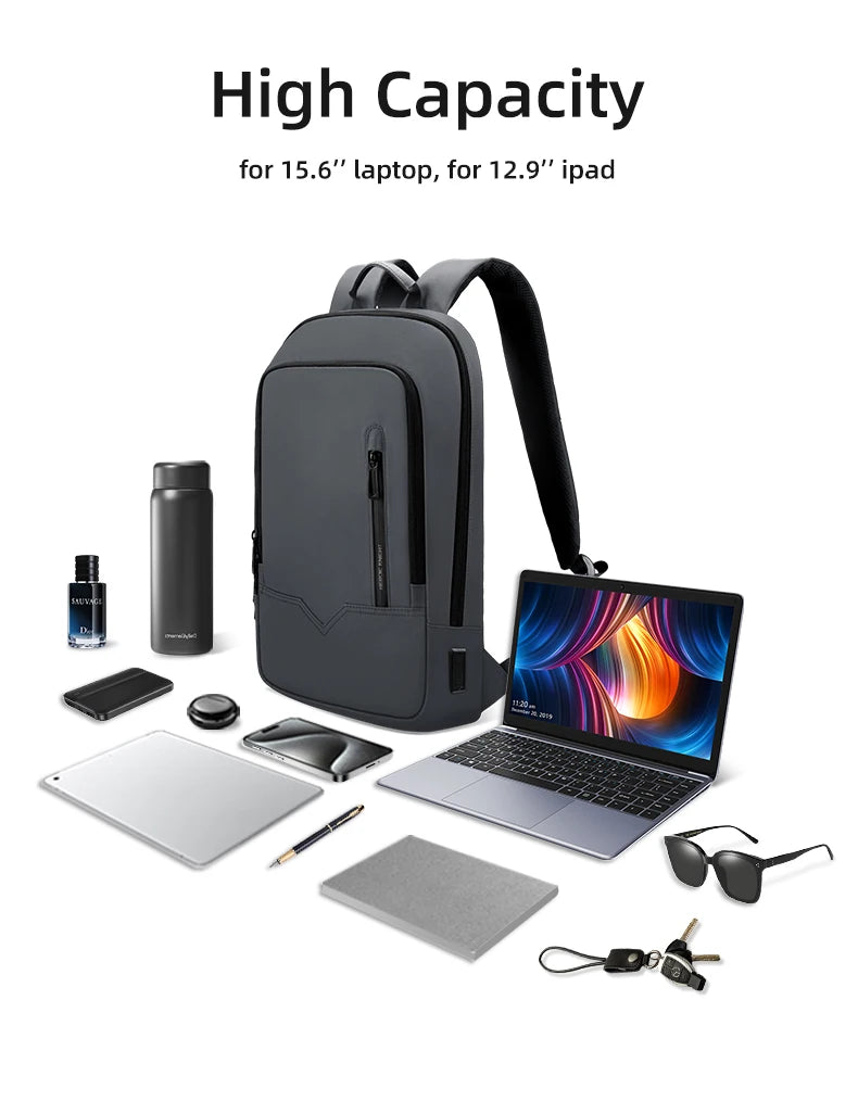Heroic Knight Laptop Work Backpack Slim Men Waterproof Multifunctional 15.6"17" Business Trip Backpack Fashion Male School Bag
