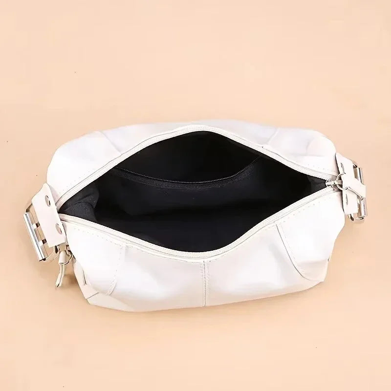 Y2K Style Shoulder Bag For Women Trendy Motorcycle Handbag Minimalist Shoulder Purse For Girls Street Wear