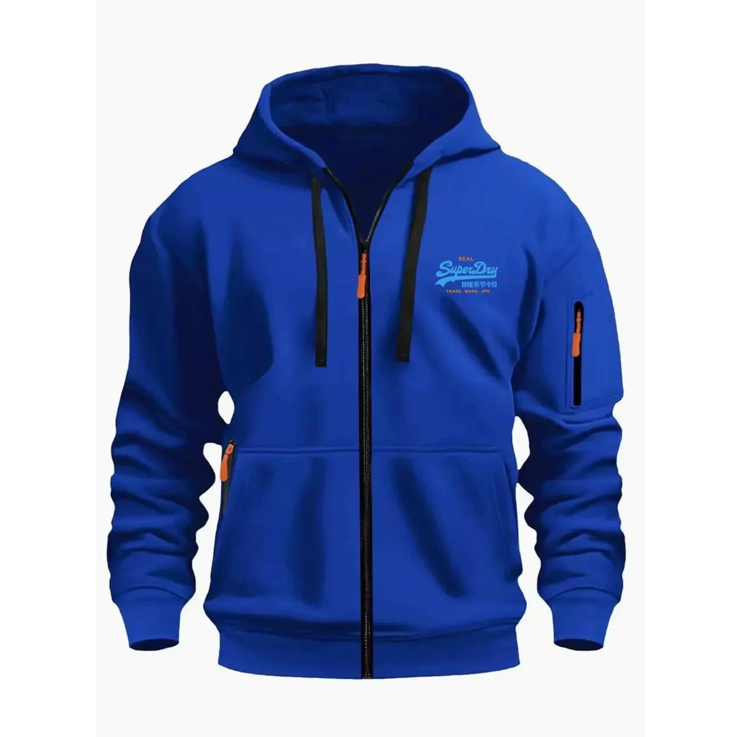 Men's Autumn Winter Hoodies Long Sleeve Sweatshirt Zipper Design Hooded Sweatshirt Men Sportswear Slim Fit Casual coat men tops