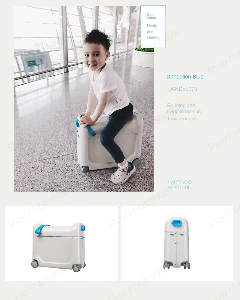 Children's Luggage Can Lie Down Can Sit Can Ride Multi Purpose Child Cabin Suitcase ABS Multifunctional Baby Traveller's Bed