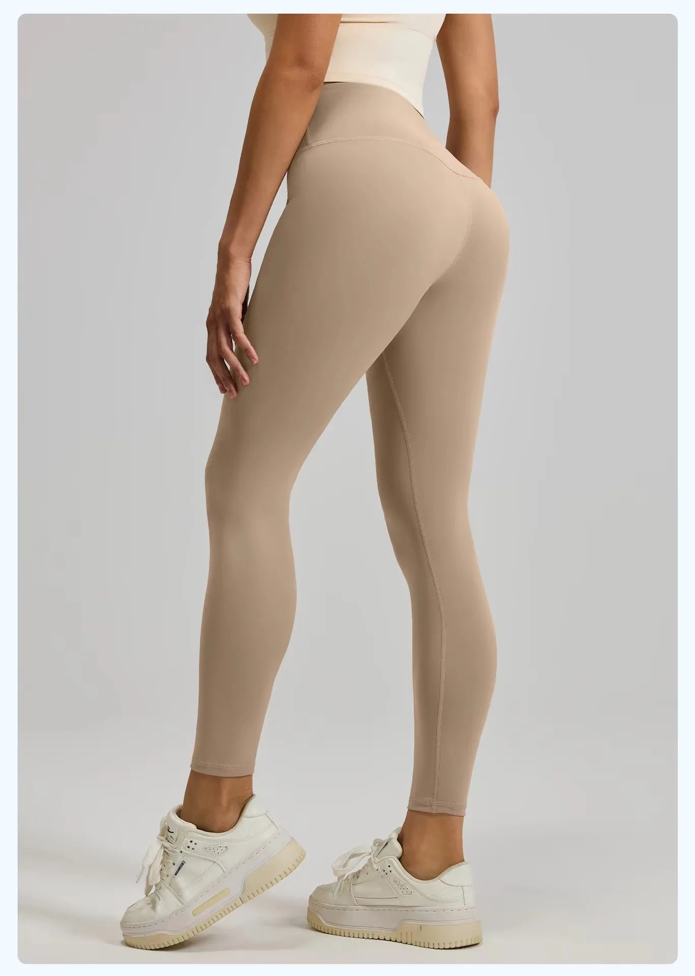 Women's High-Waisted Yoga Leggings Breathable Hip Lifting Workout Pants for Running Cycling Gym - Comfortable 'Naked Feel' Desig