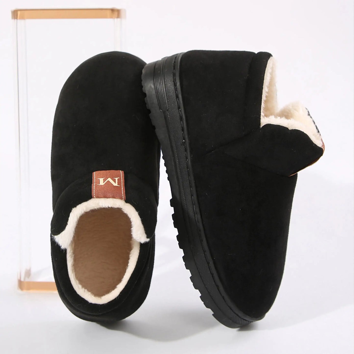 Women's Fleece-Lined Winter Slippers Lightweight Non-Slip Indoor Outdoor Shoes Winter Warm Mini Snow Boots
