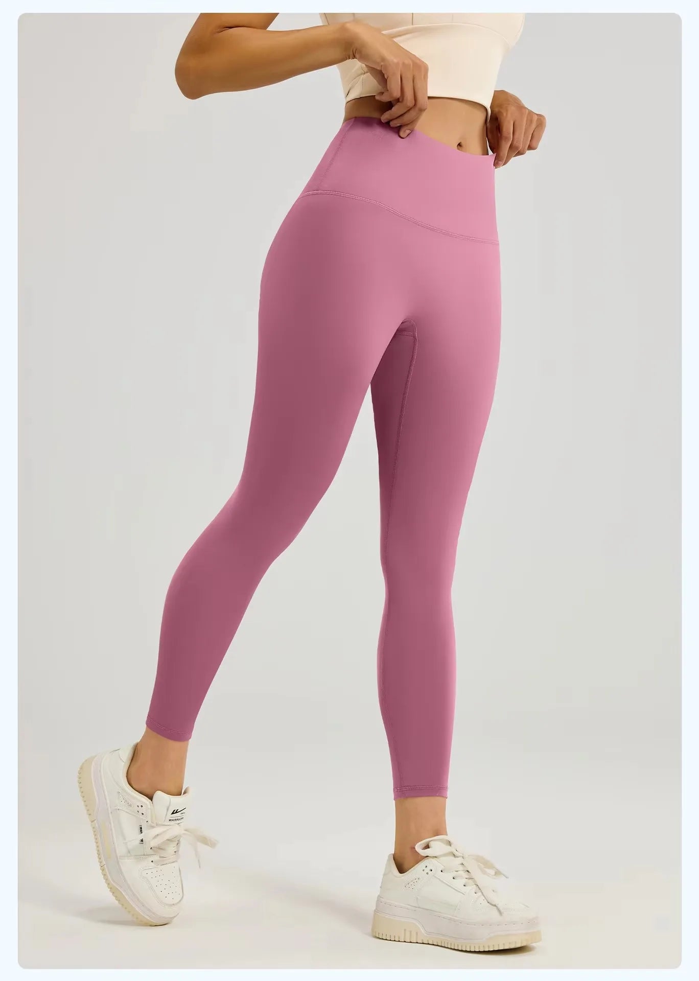 Women's High-Waisted Yoga Leggings Breathable Hip Lifting Workout Pants for Running Cycling Gym - Comfortable 'Naked Feel' Desig
