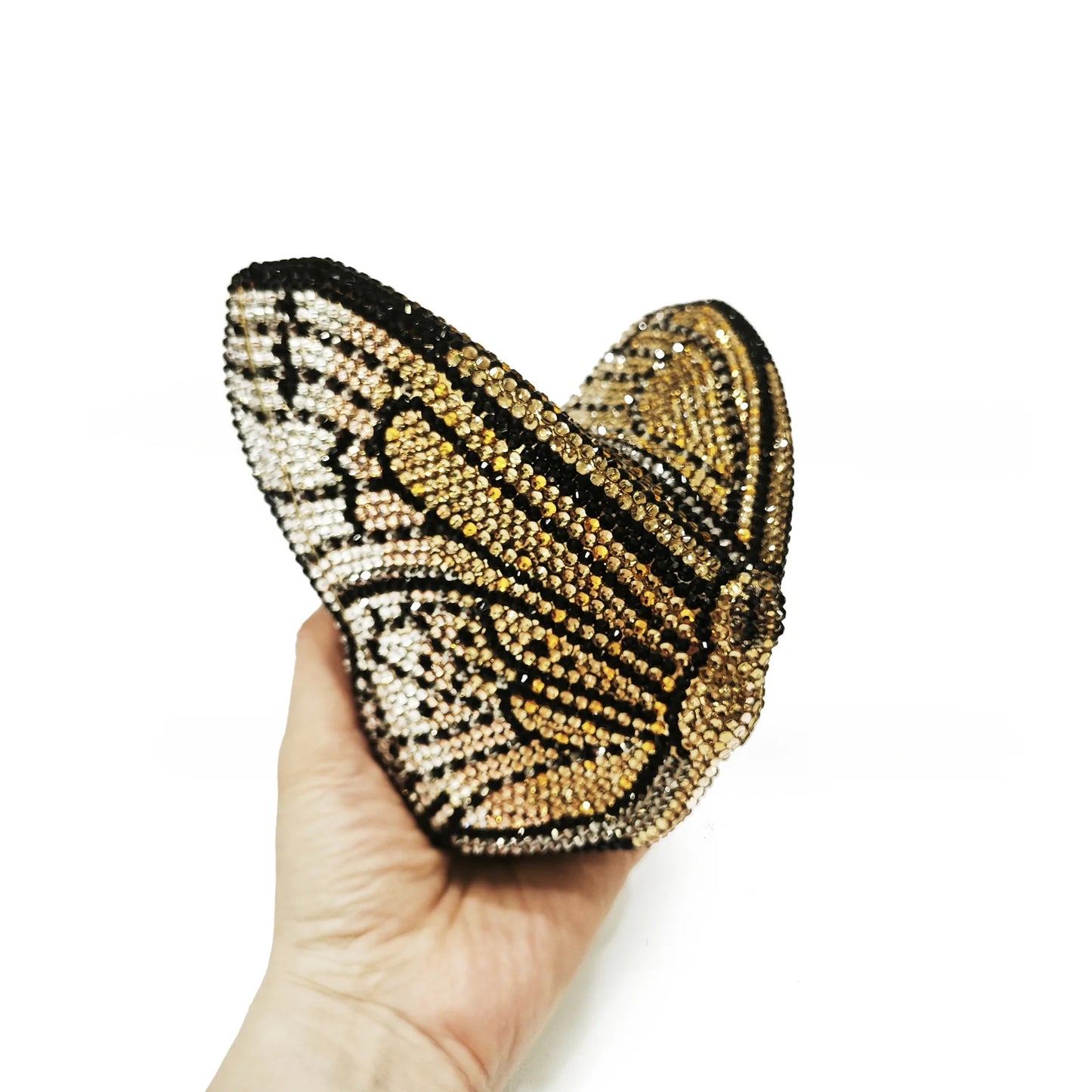 Women Butterfly Diamonds Evening Clutch Purse Luxury Metal Gems Evening Bags Dinner Party Handbag and Purses Bridal Crystals Bag