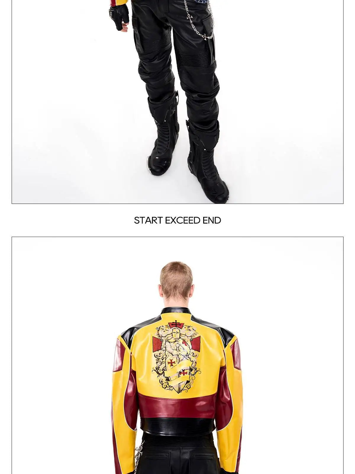 LUZHEN Fashion High Quality Embroidery Pattern Stand Neck Motorcycles Leather Jacket Men's 2025 New Original Short Coat JY4627