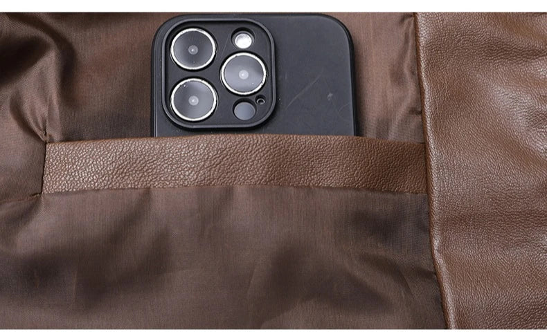 Loose Fit Leather Jacket: Comfortable, Versatile, and Flattering on Every Body Type Windproof and Waterproof Men's Jacket
