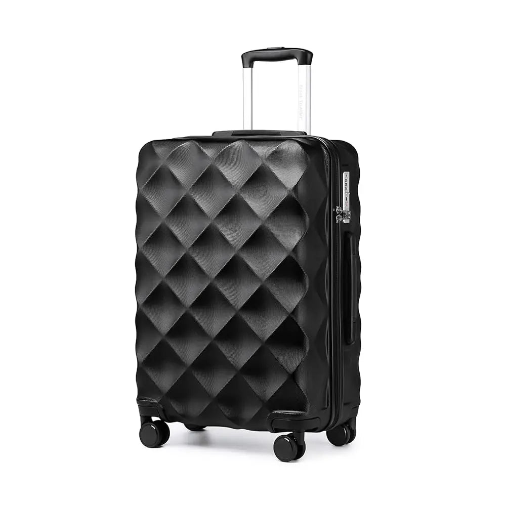 British Traveller Lightweight Hard Shell Suitcase - 13" 20" 24" 28" Cabin & Checked Luggage with 360° Spinner Wheels & TSA Lock