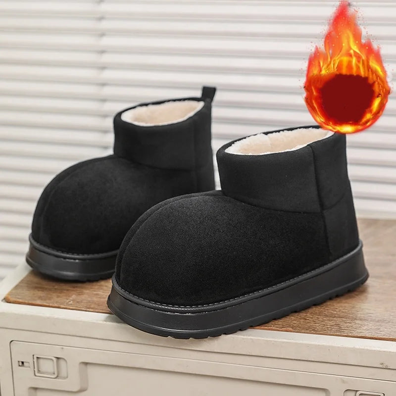 Popular Men's Big-Toe Snow Boots with Plush Lining and Warm Cotton Shoes