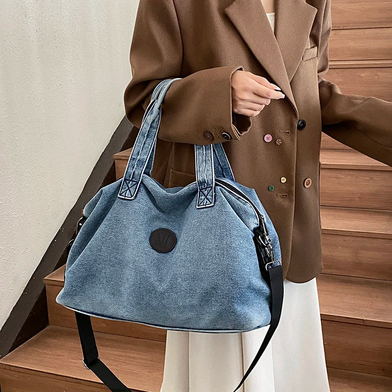 Fashion Big Denim Handbag Women Bag Lady Shoulder Messenger Bags Jeans Luxury Female Large Capacity Travel Tote bags