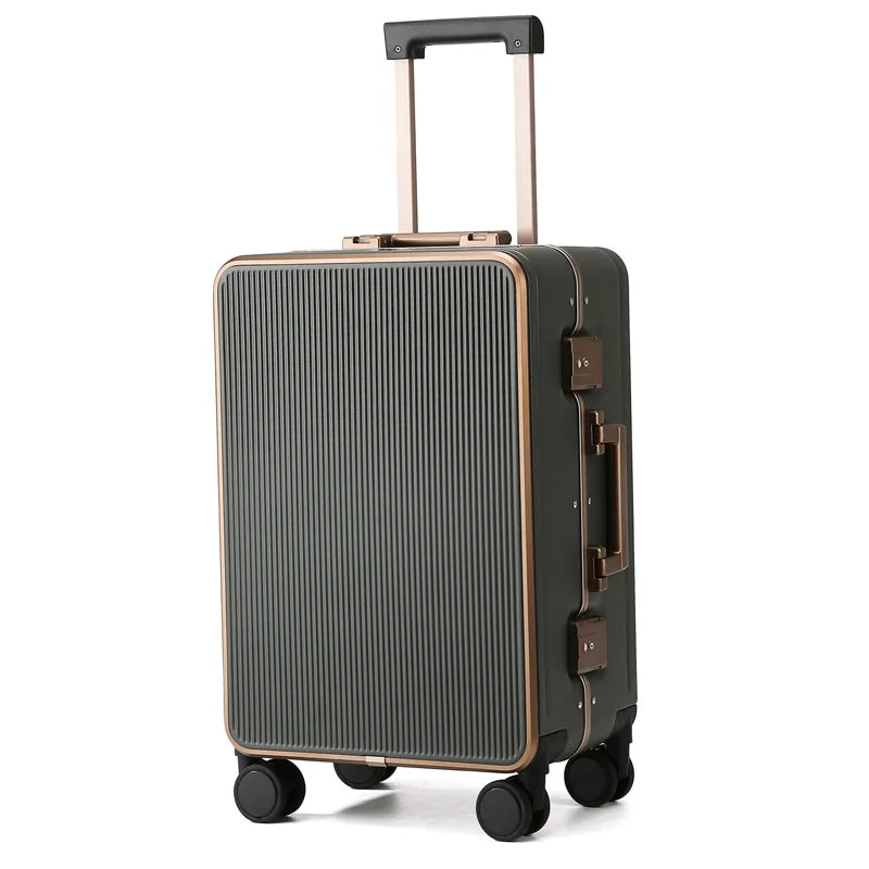 Sturdy Aluminium Frame Suitcase 28 inch Large Size Drop-resistant Trolley Case Business Suitcase 20 inch Boarding Box TSA lock