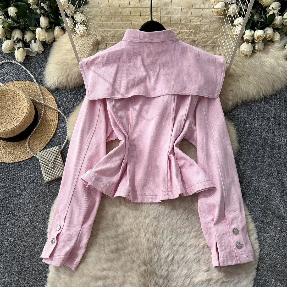 SINGREINY Fashion Senior Denim Jacket New French Classic Lapel Full Sleeves Slim Outwear Women Autumn Chic Elegant Workwear Coat