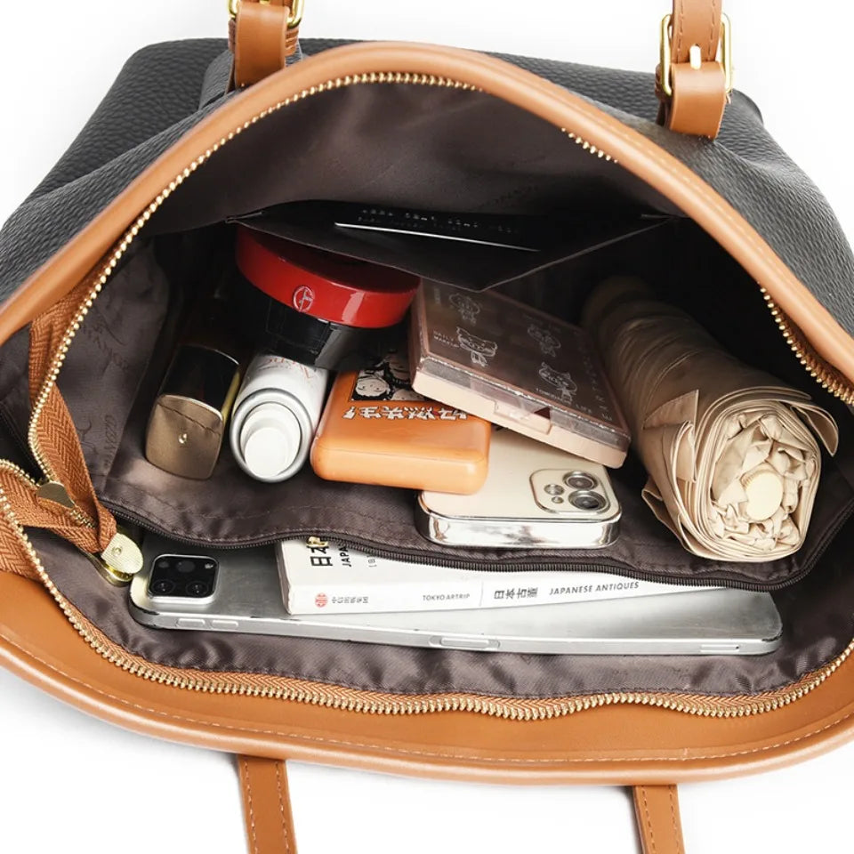 Genuine Brand High Quality Leather Casual Tote Luxury Handbags Women Bags Designer Shoulder Top-handle Bags for Women Sac