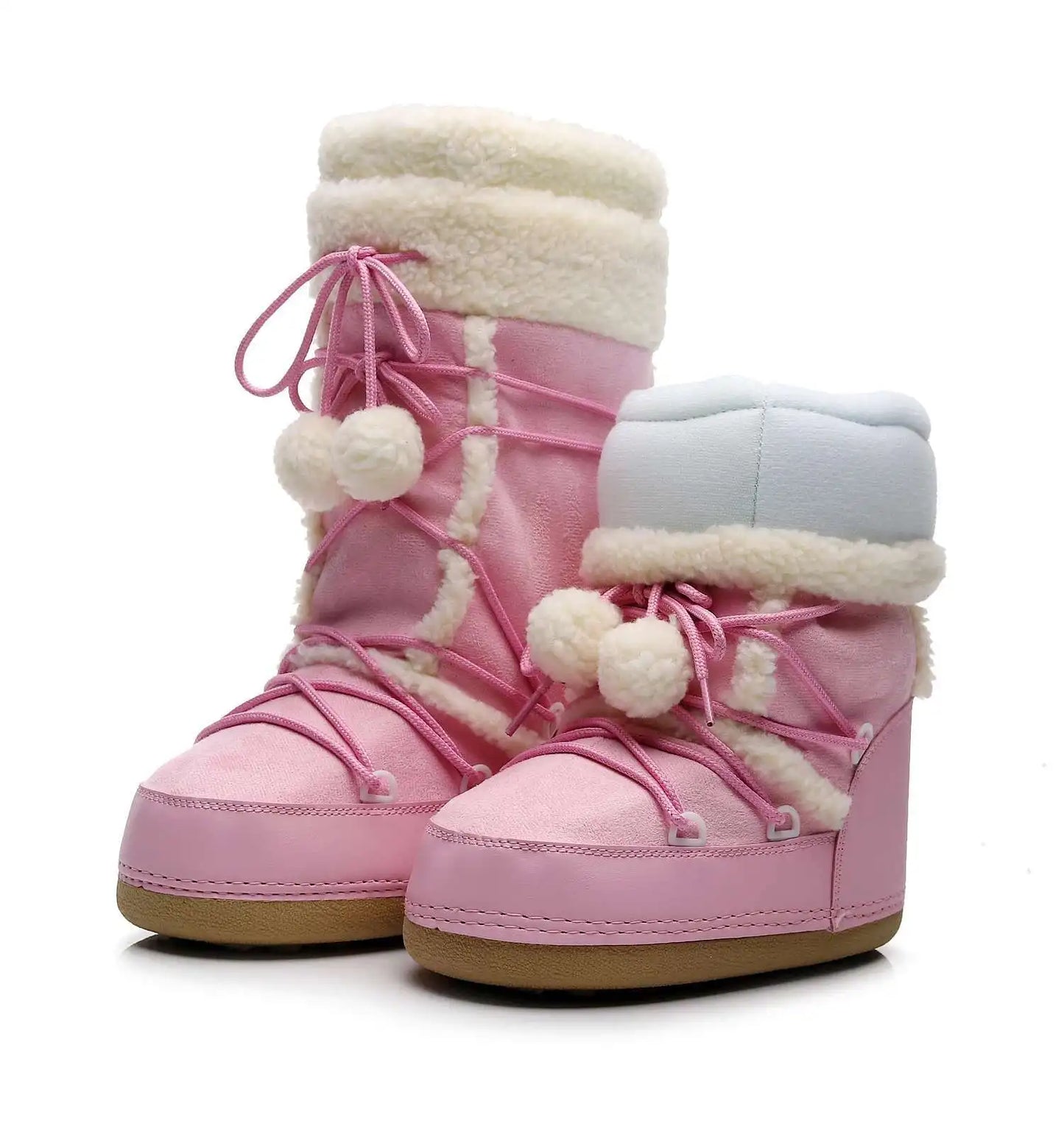 Women's Winter Boots 2026 Women Snow Boots Cold-proof Warm Mid-calf Pink Space Boots Slip-resistant Cotton Woman Winter Shoes