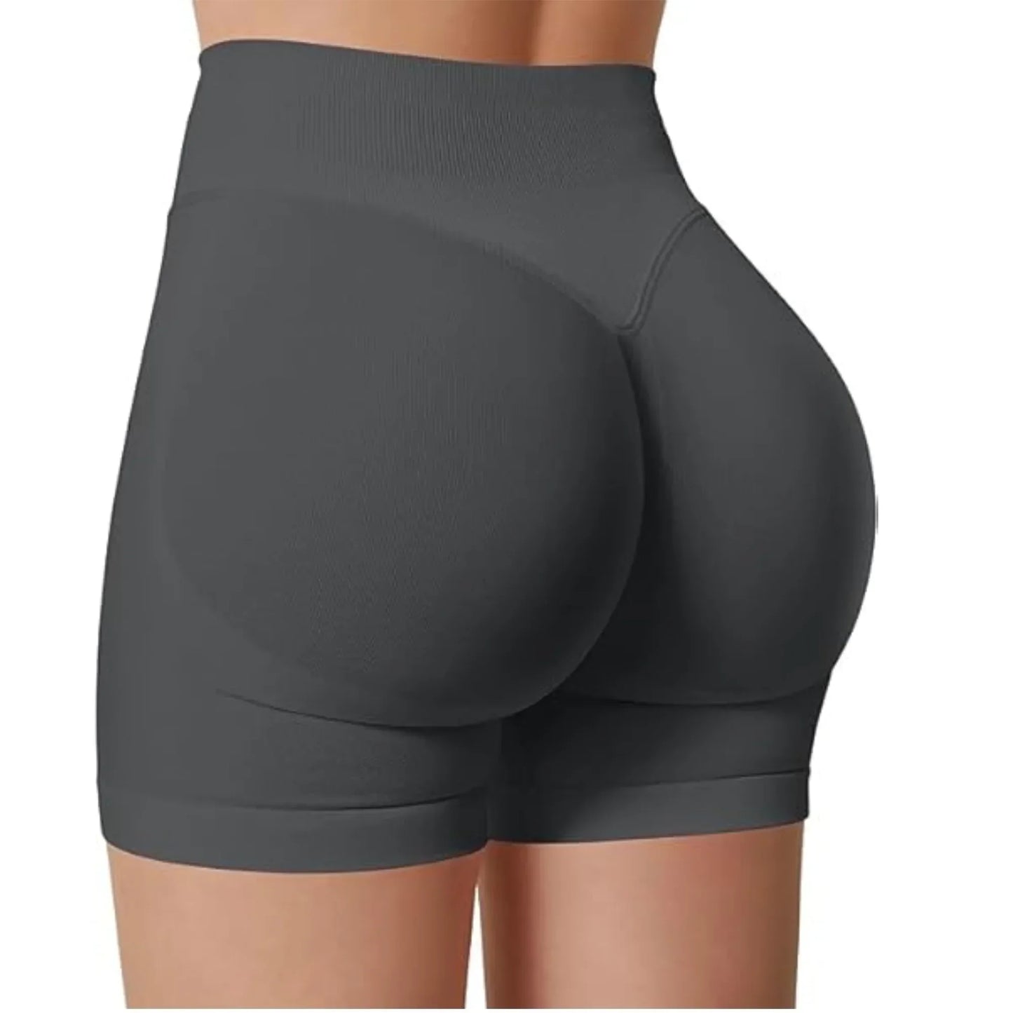 Seamless Women's Gym Yoga Exercise Pants High Waist Peach Hip Solid Color Tight Sexy Shorts Fitness Leggings