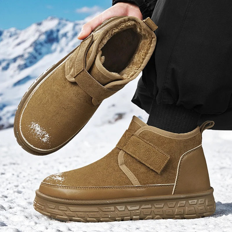 Mens Winter Snow Boots High Top Warm Comfortable Slip Resistant Shoes for Cold Weather