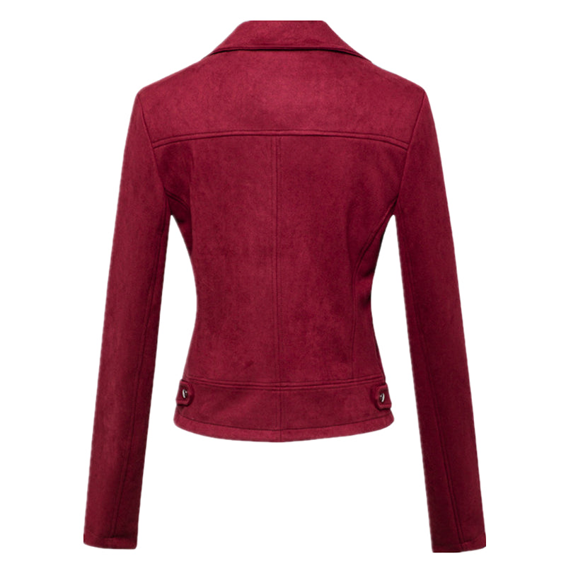 2026 New Women's Red Short Jacket, Fashion Casual Coat Black White Pink Green Brown Female Tops Outerwear XS S M L XL XXL